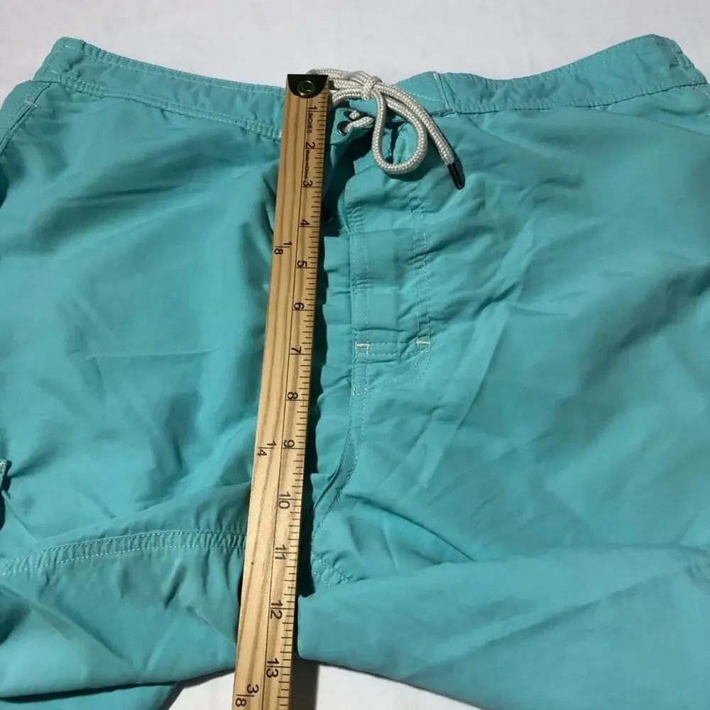 Polo Ralph Lauren mens L bathing suit turquoise blue drawstring waist pockets